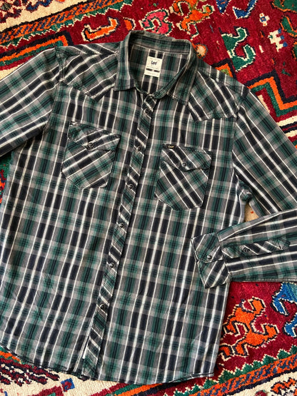 Vintage 90s Green Lee Western Shirt