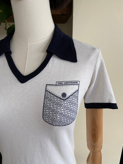 Vintage 1970s Italian Collared T Shirt