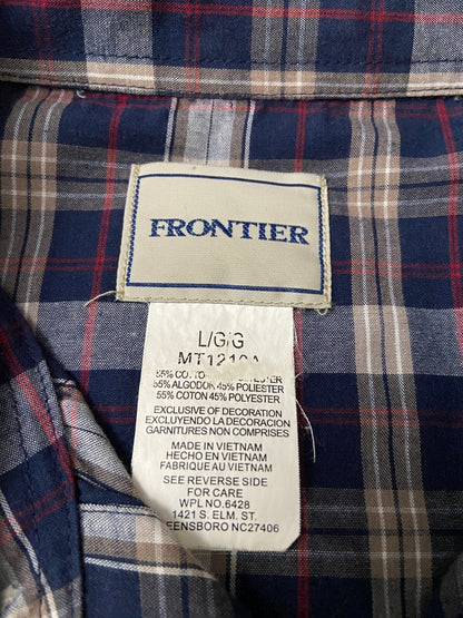 Vintage Navy Checked Western Shirt