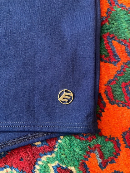Vintage 1970s Navy Seamed Erima Swim Shorts