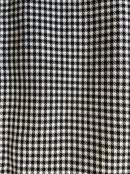 Vintage 1970s Black & White Houndstooth Apron Dress