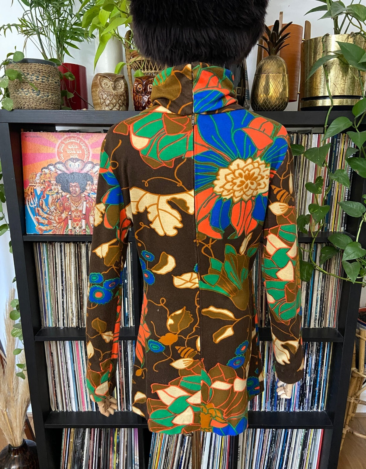 Vintage 1960s Psychedelic Print Tunic Top/Micro Mini