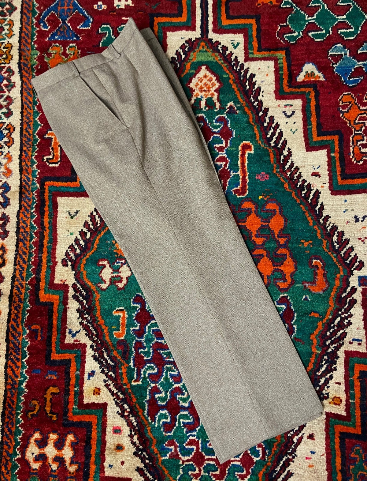 Vintage 1970s St Michael Wide Leg Herringbone Trousers W36/L29