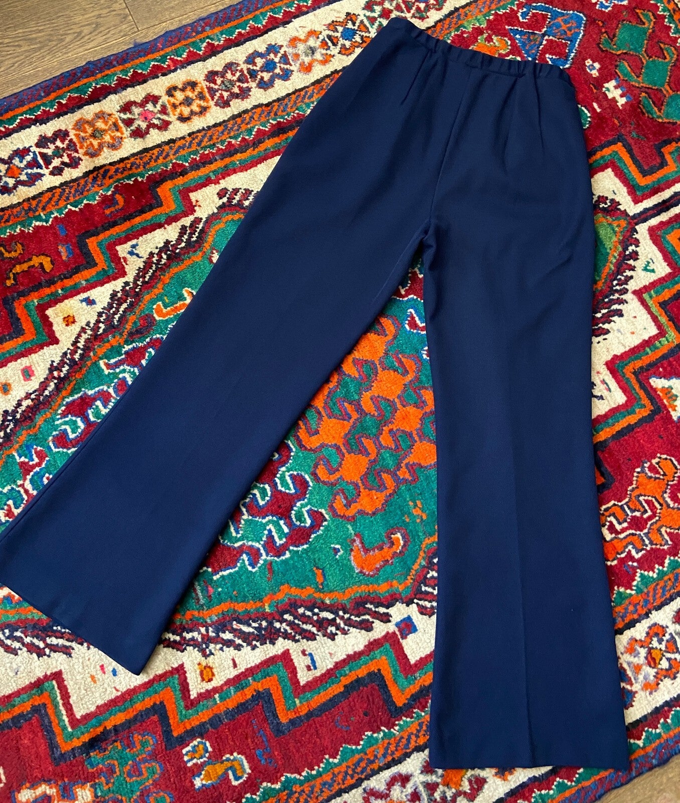 Vintage 1960s Navy Flared Trousers