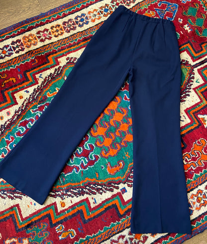 Vintage 1960s Navy Flared Trousers