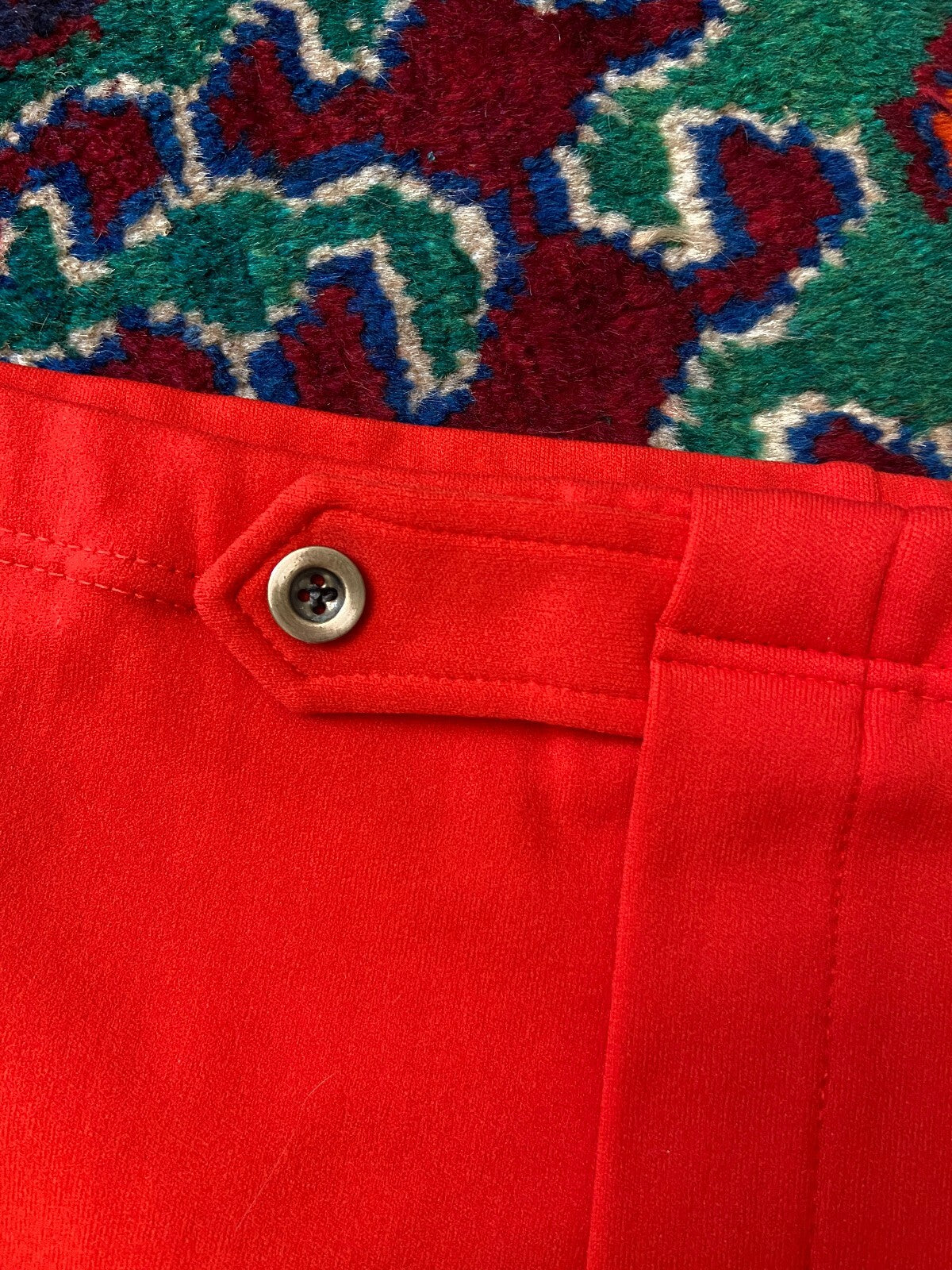 Vintage 1970s Red Seamed Swim Shorts