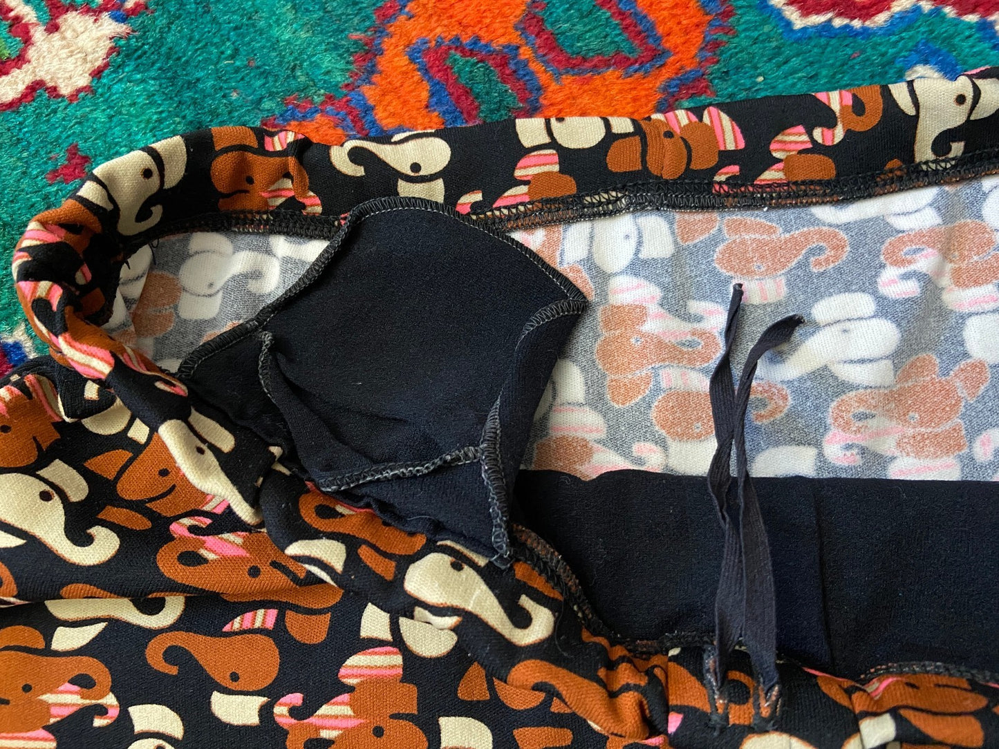Vintage 1970s Elephant Print Swim Shorts