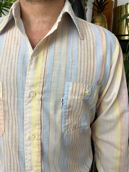 Vintage 1970s Levi's Striped Pastel Shirt