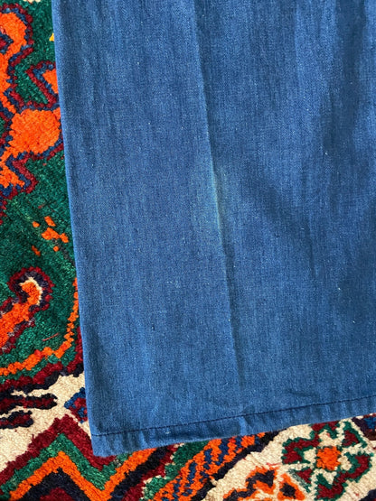 Vintage 1970s Denim Brutus Bellbottom Flared Jeans W35