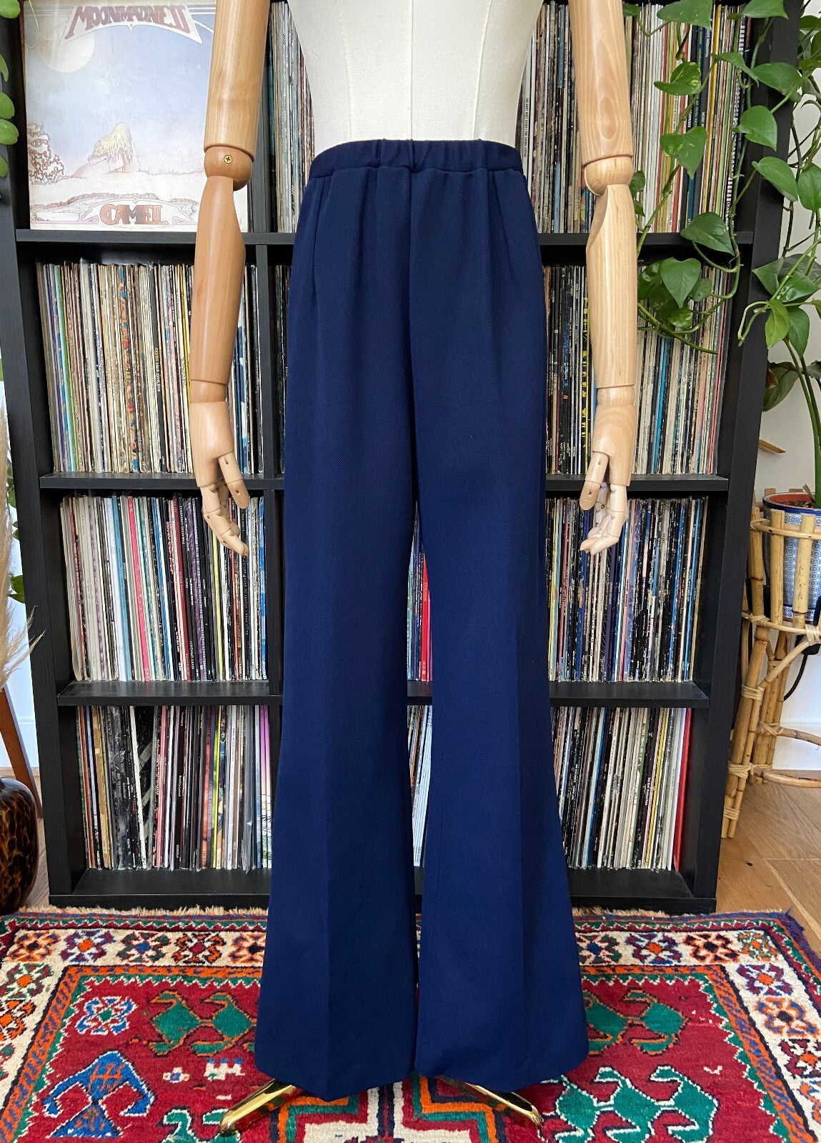 Vintage 1960s Navy Flared Trousers