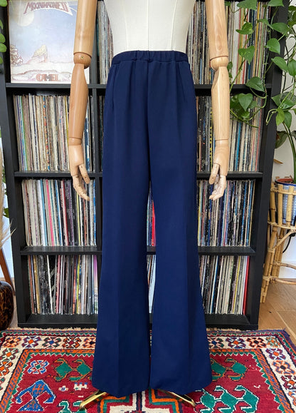 Vintage 1960s Navy Flared Trousers