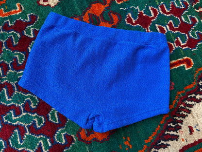 Vintage 1970s Royal Blue Textured Swim Shorts