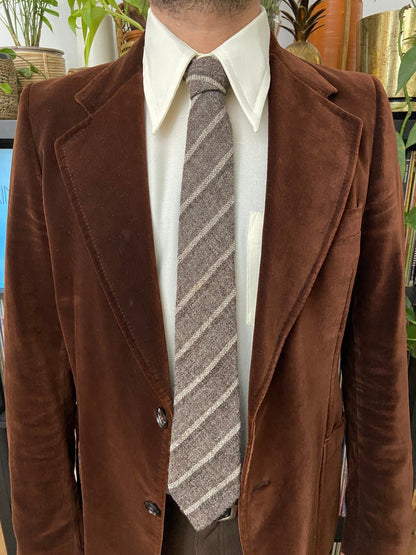 Vintage Brown Jacob Wool Tie