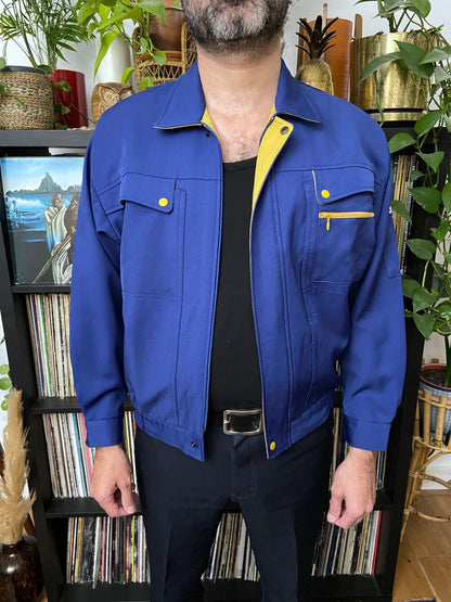 Vintage Electric Blue Japanese Worker Jacket