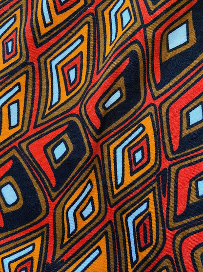 Vintage 1970s Retro Print Swim Shorts