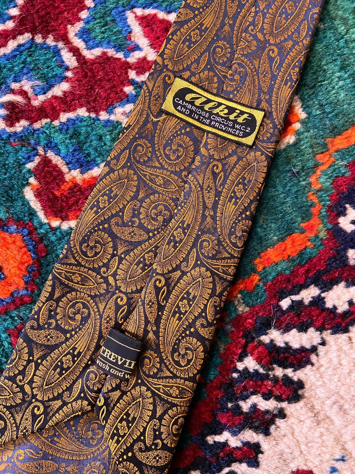 Vintage 1970s Bronze Paisley Tie