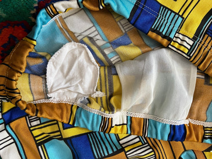 Vintage 1970s Retro Print Swim Shorts