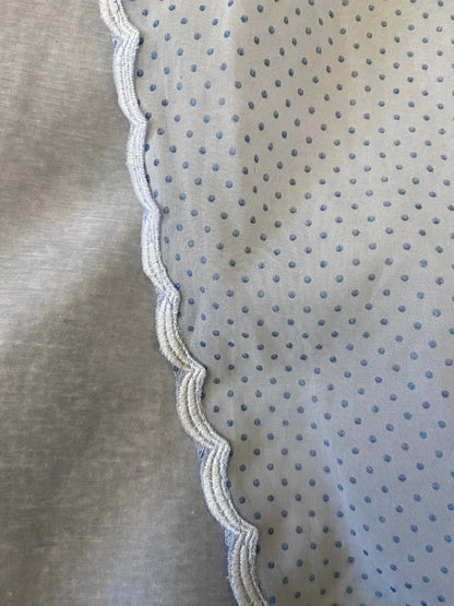 Vintage 1970s Pale Blue Prairie Maxi Dress