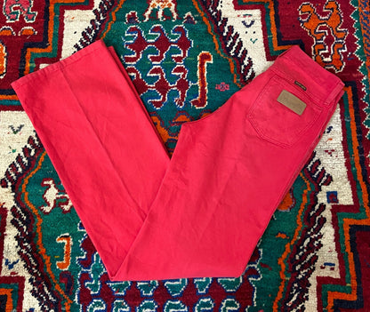 Vintage 1970s Red Wrangler Bluebell Jeans W27