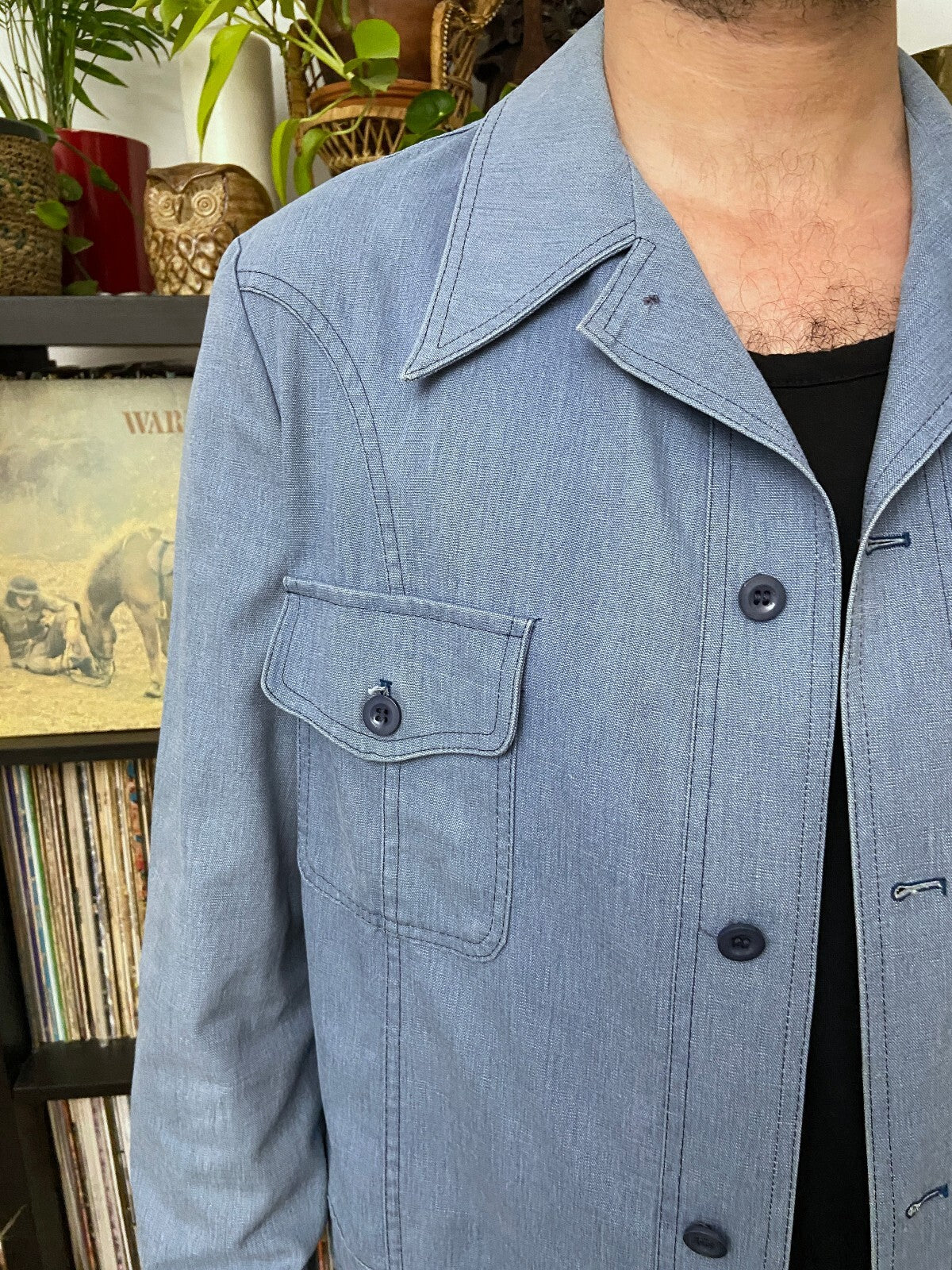 Vintage 1970s St Michael Dagger Collar Denim Jacket