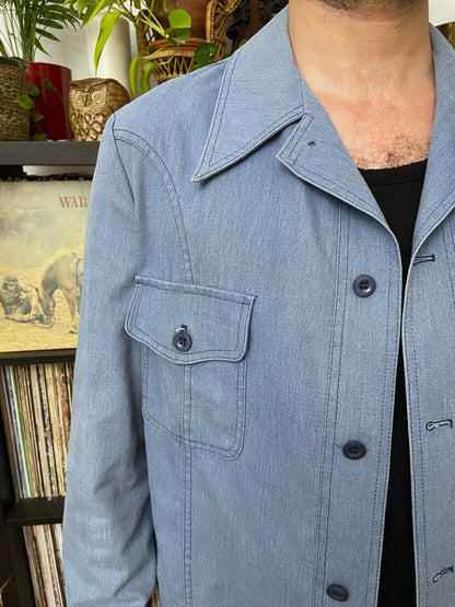 Vintage 1970s St Michael Dagger Collar Denim Jacket