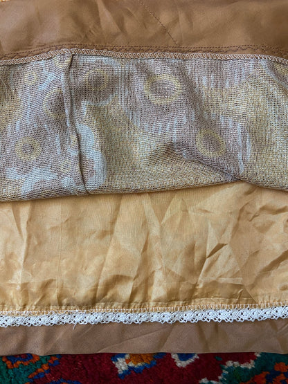 Vintage 1970s Brown Flower Power Dress