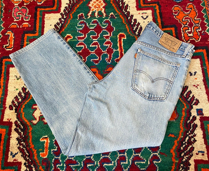 Vintage 90s Levi's 630 Orange Tab Pale Blue Jeans W36
