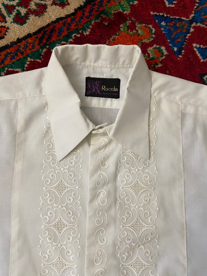 Vintage 1970s Embroidered Dress Shirt