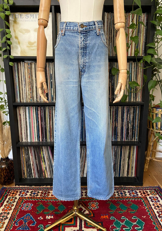 Vintage 90s Levi's 630 Orange Tab Pale Blue Jeans W36