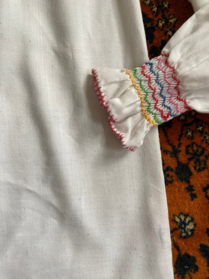 Vintage 1970s Embroidered Penny Lane Blouse