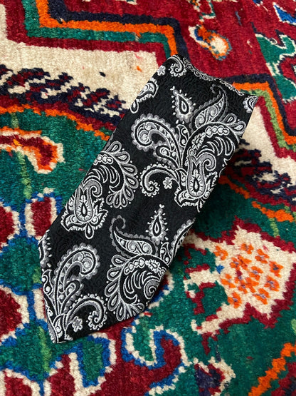 Vintage 1970s Woven Pattern Paisley Tie