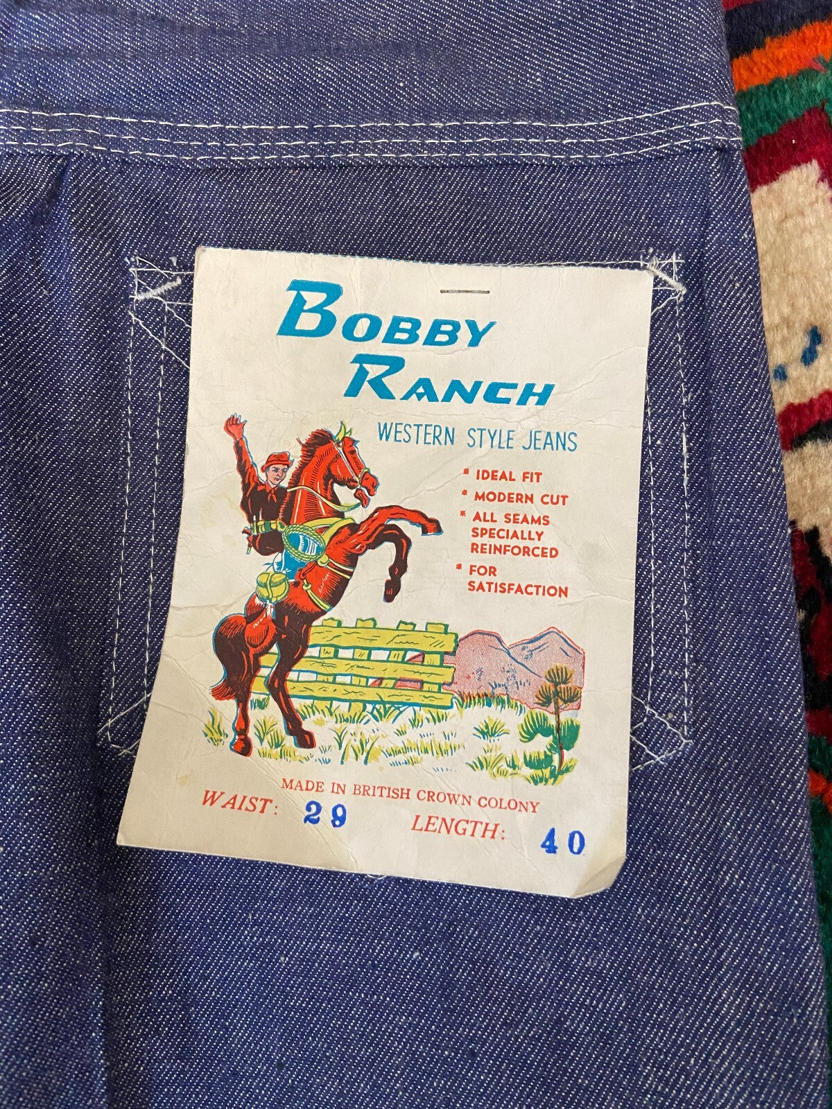 Vintage 1960s Bobby Ranch Jeans W29 / L29-31.5"