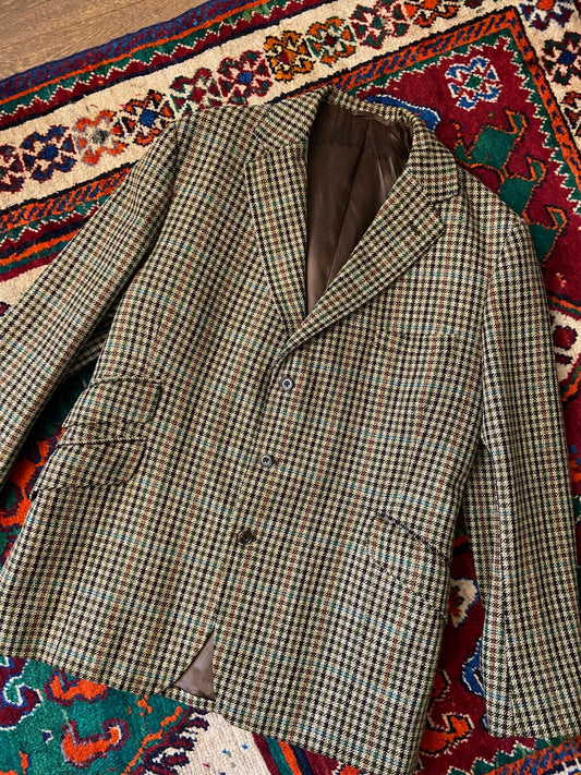 Vintage 1970s Gun Club Tweed Hunting Blazer Jacket