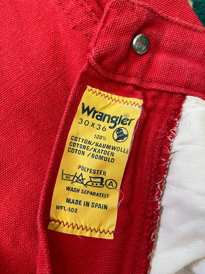 Vintage 1970s Red Wrangler Bluebell Jeans W27