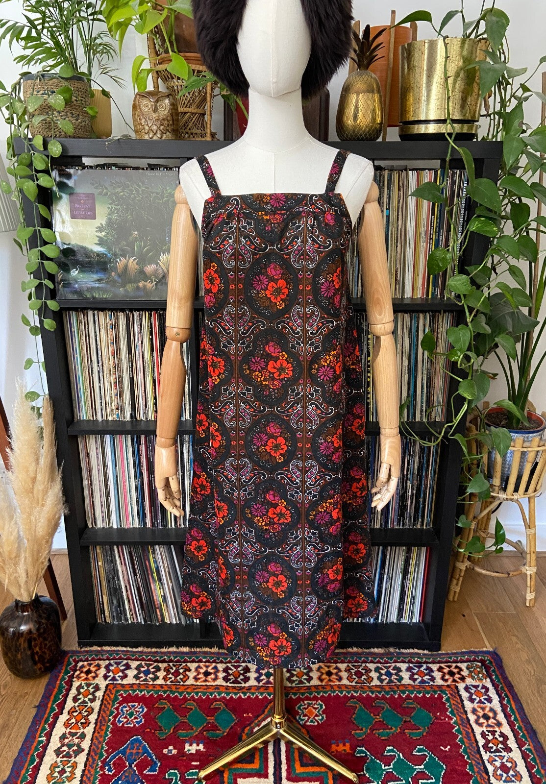Vintage 1970s Retro Print Slip Dress
