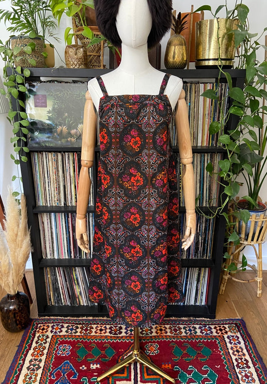Vintage 1970s Retro Print Slip Dress