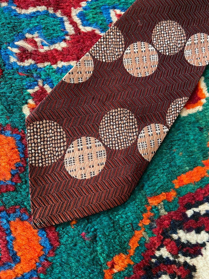 Vintage Burgundy Japanese Patterned Tie