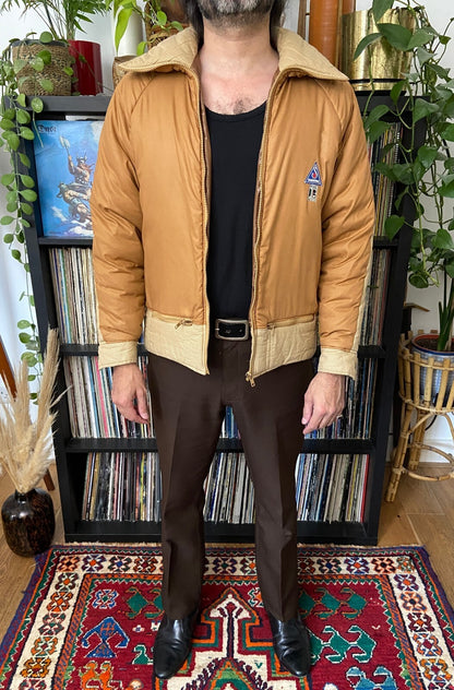 Vintage 1970s Tan Italian Ski Jacket
