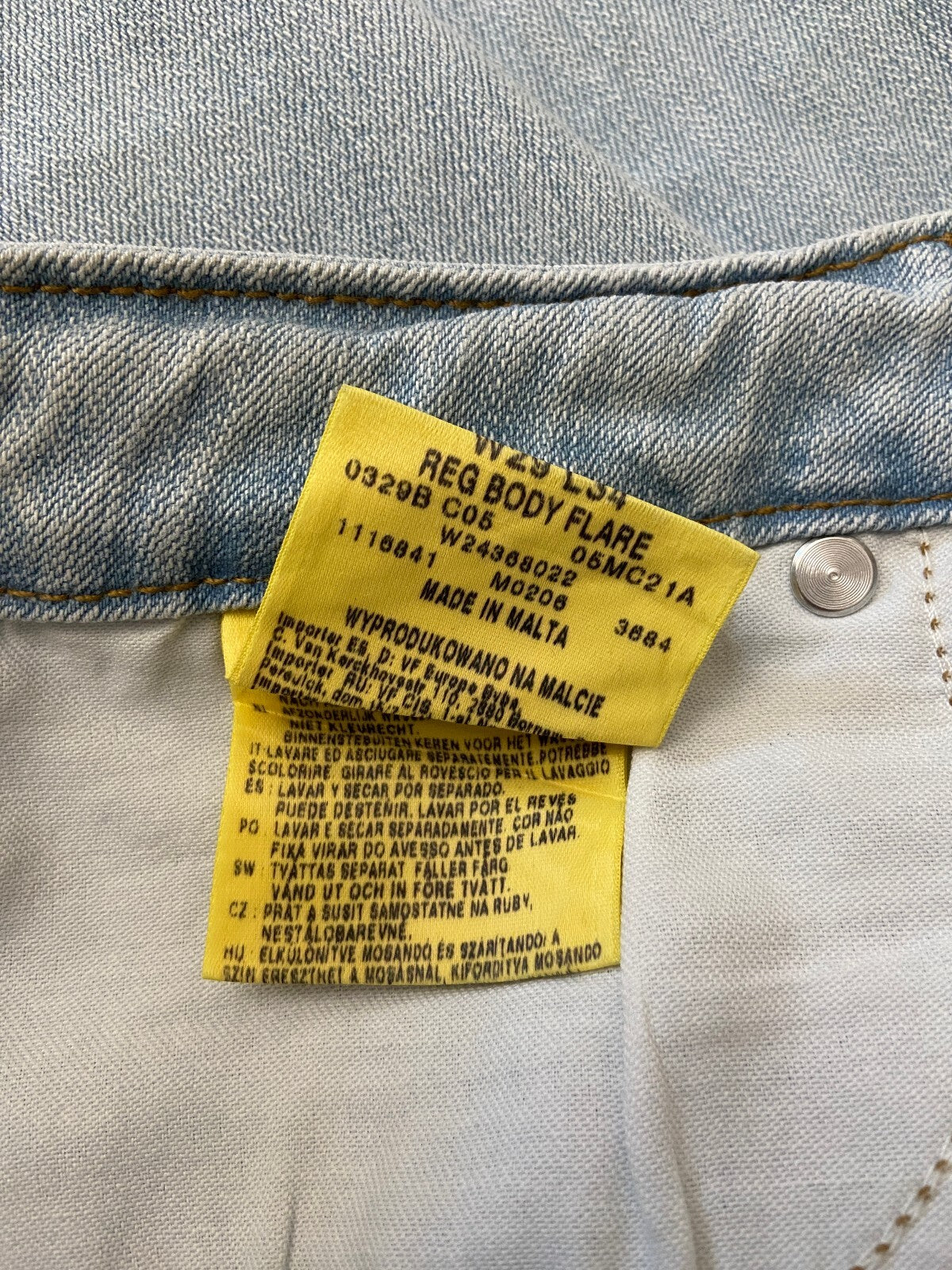 Wrangler Pale Blue Flared Jeans W30