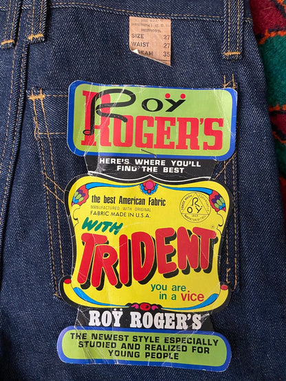 Vintage 1970s Roy Roger's Deadstock Bell Bottom Jeans W25