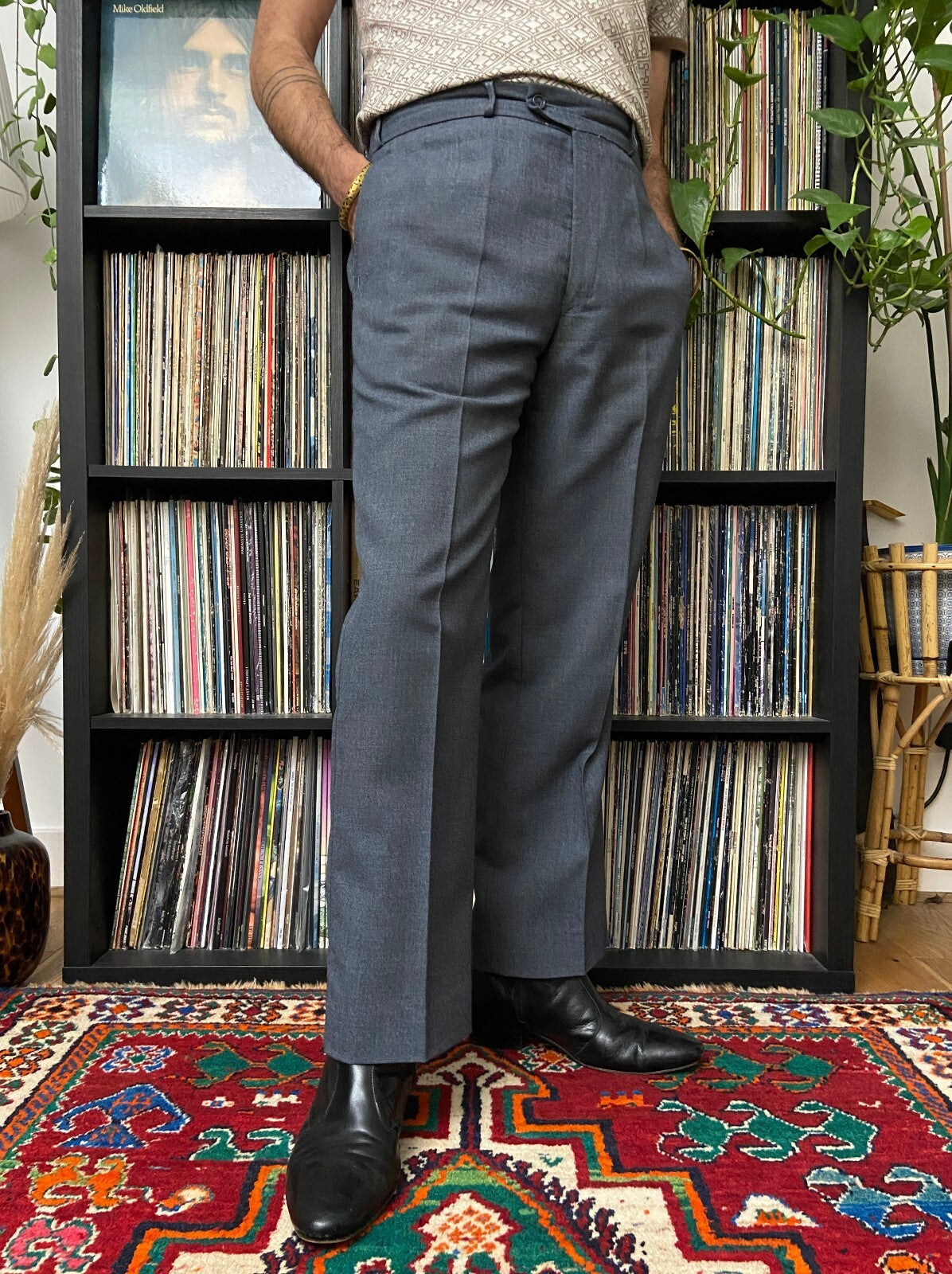 Vintage 1970s Grey Dress W35/L29.5