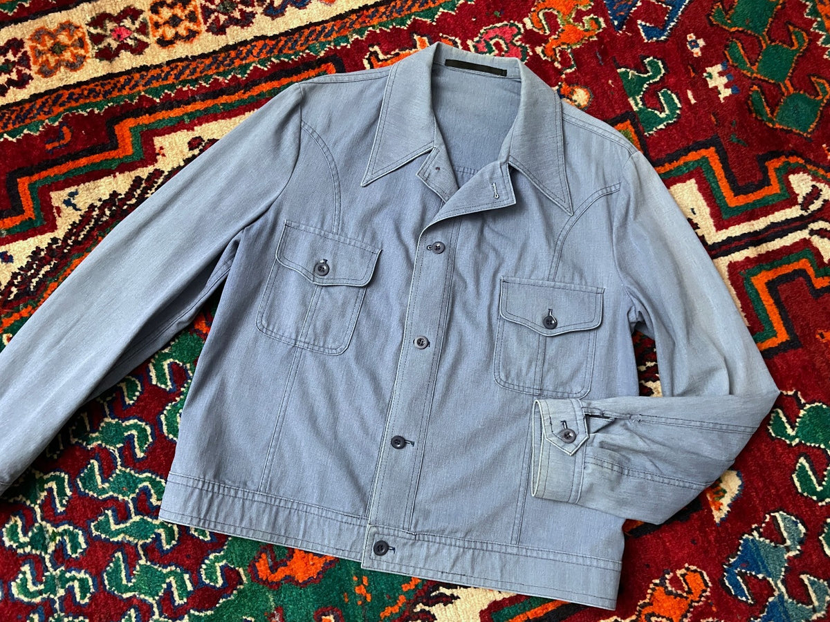 Vintage 1970s St Michael Dagger Collar Denim Jacket