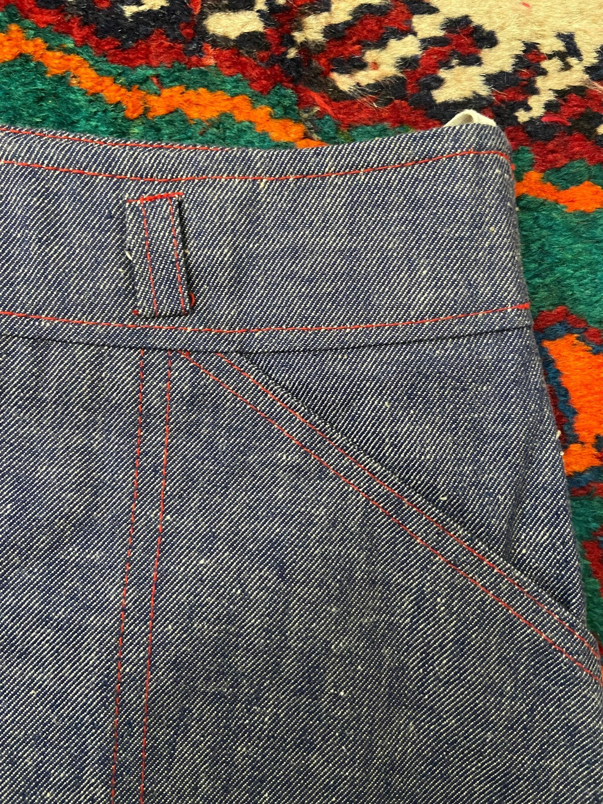 Vintage 1970s Denim A-Line Skirt