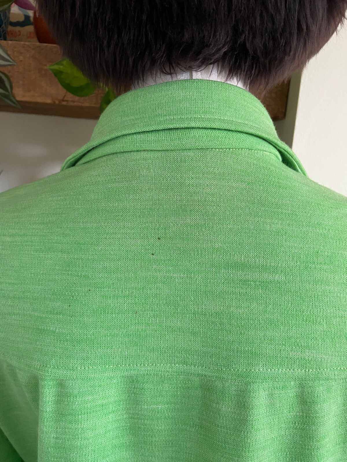 Vintage 1970s Green Thick Knit Shirt