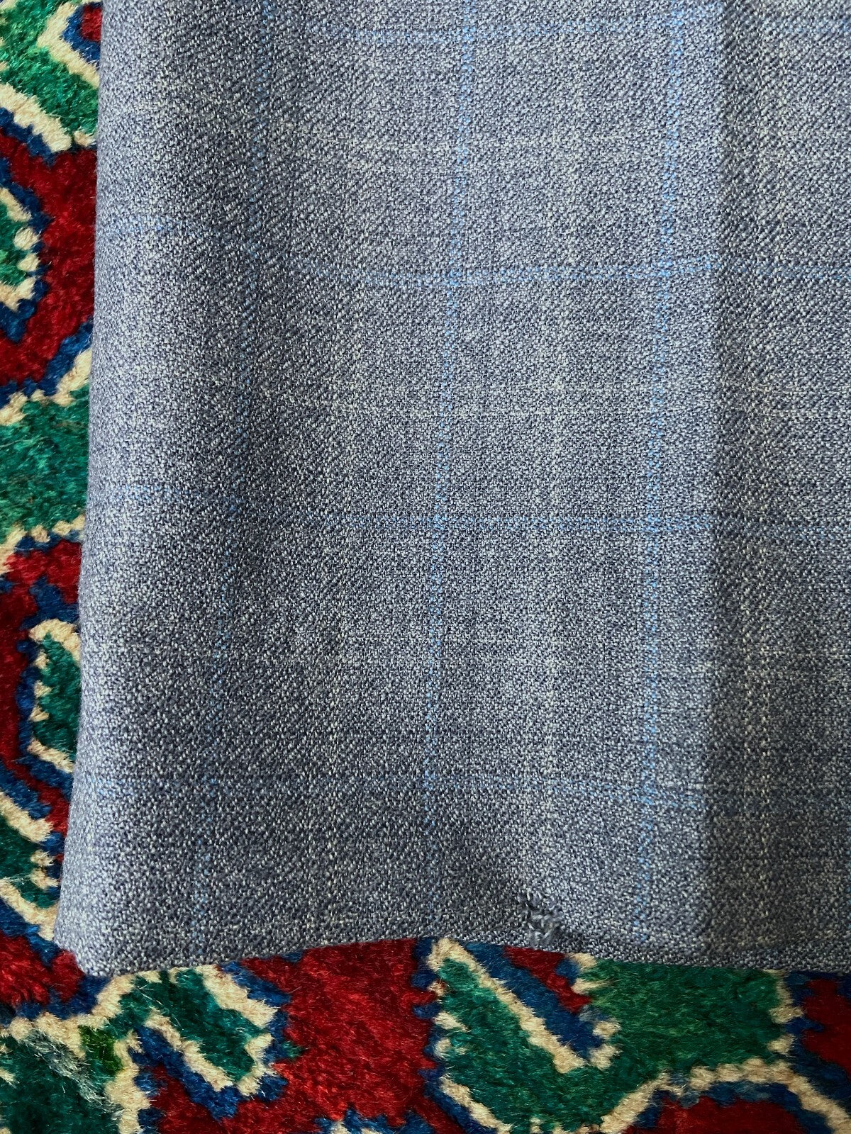 Vintage 1970s Blue Golf Check Trousers W32/L30
