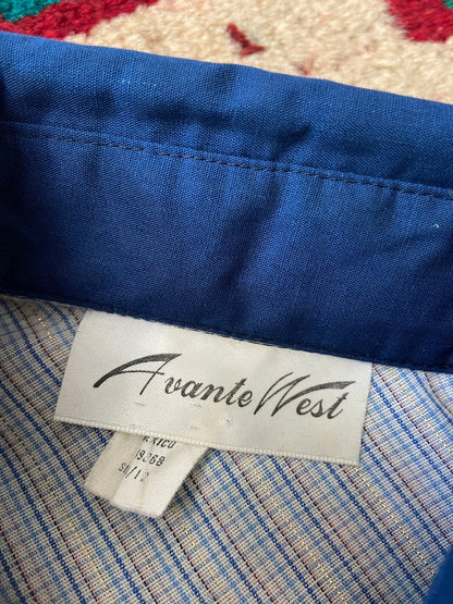 Vintage 1970s Navy & Gold Western Shirt