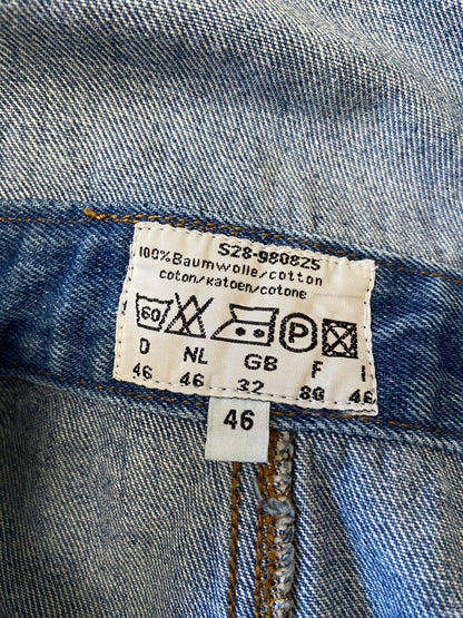 Vintage 1970s Denim Wide Leg Dungarees