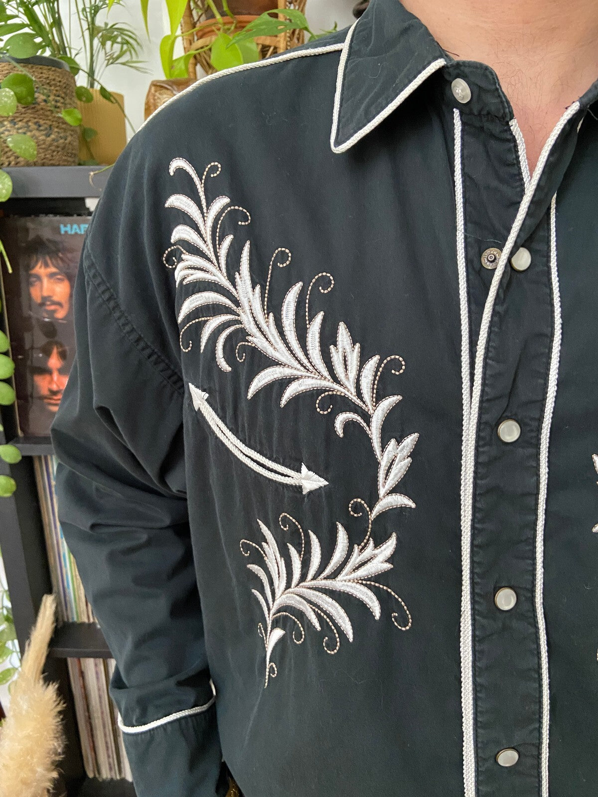 Vintage Embroidered Panhandle Slim Rodeo Western Shirt
