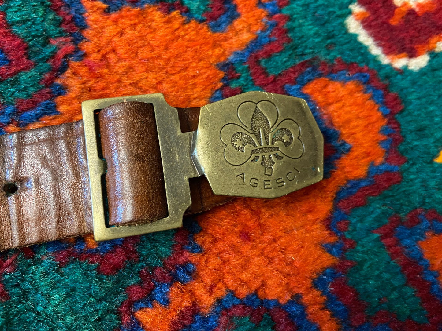 Vintage Italian Guides And Scouts Leather Belt