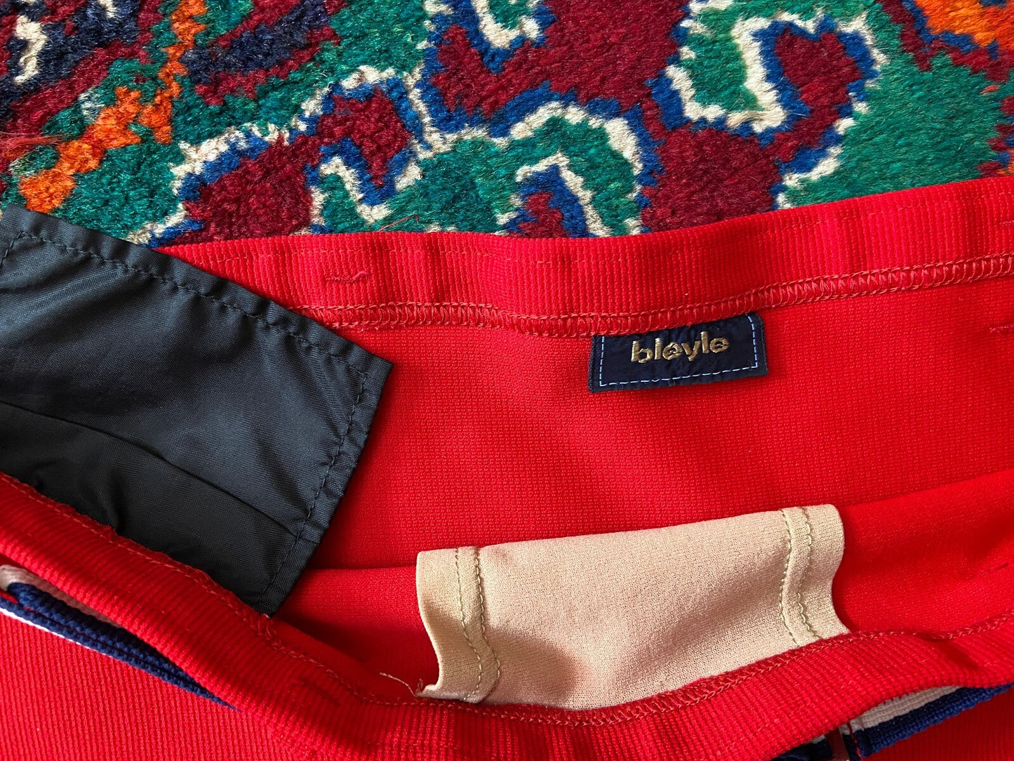 Vintage 1970s Red Belted Swim Shorts